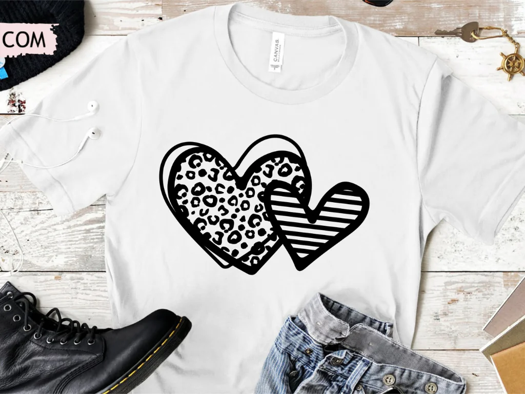 Leopard Heart SVG Cut File Silhouette