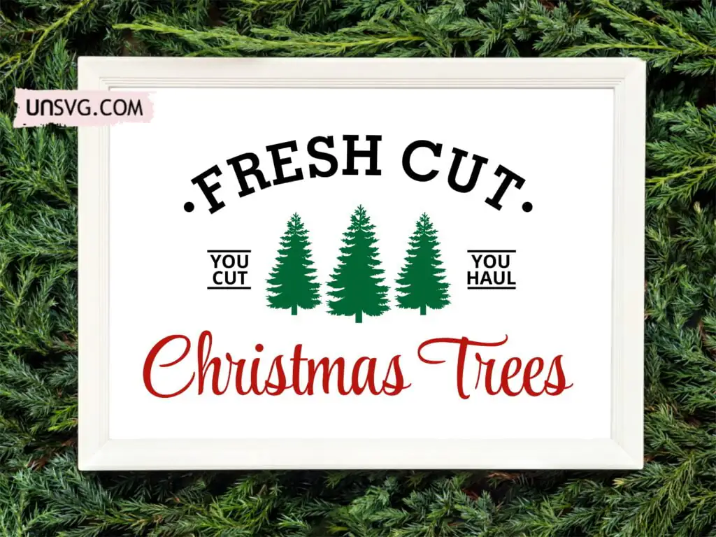 Christmas Trees SVG Cut Files Cricut Home Decor Design