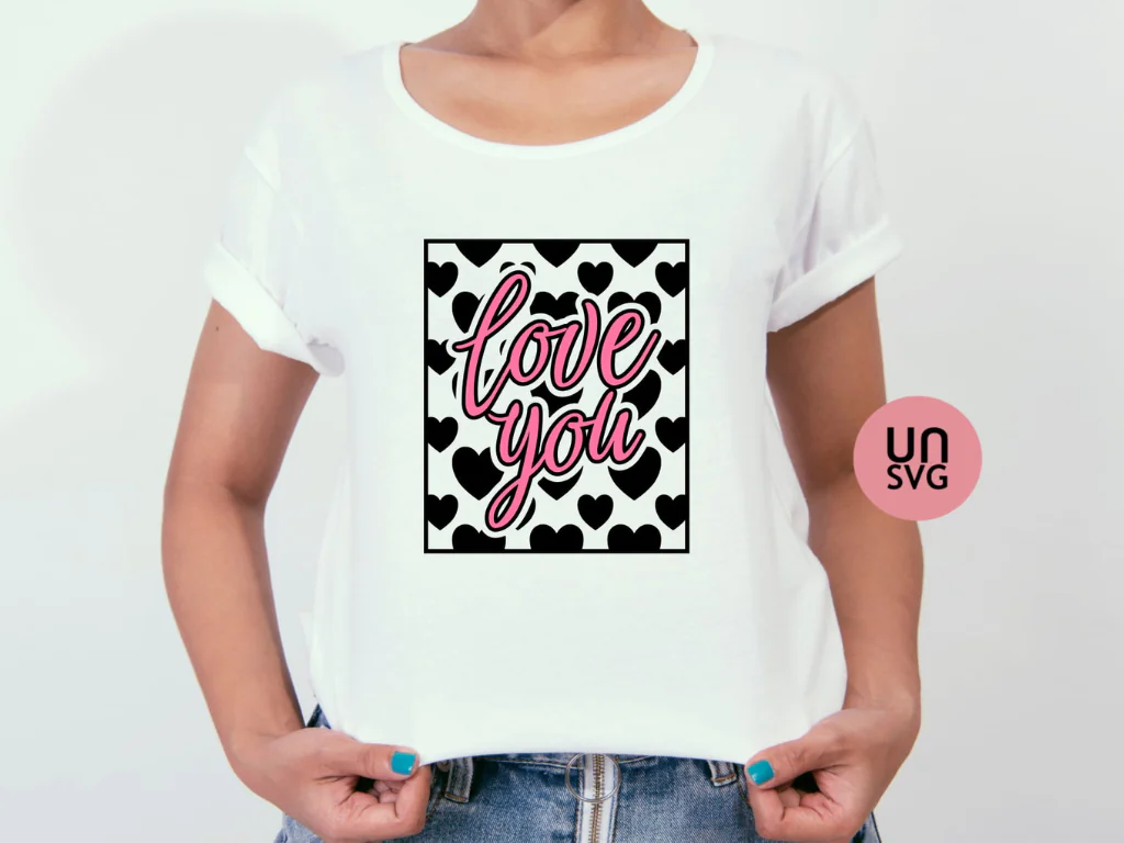 Love You SVG, Heart SVG Valentine’s Day SVG Cut File