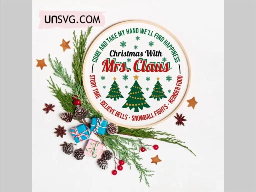 Christmas With Mrs Claus SVG Cut File