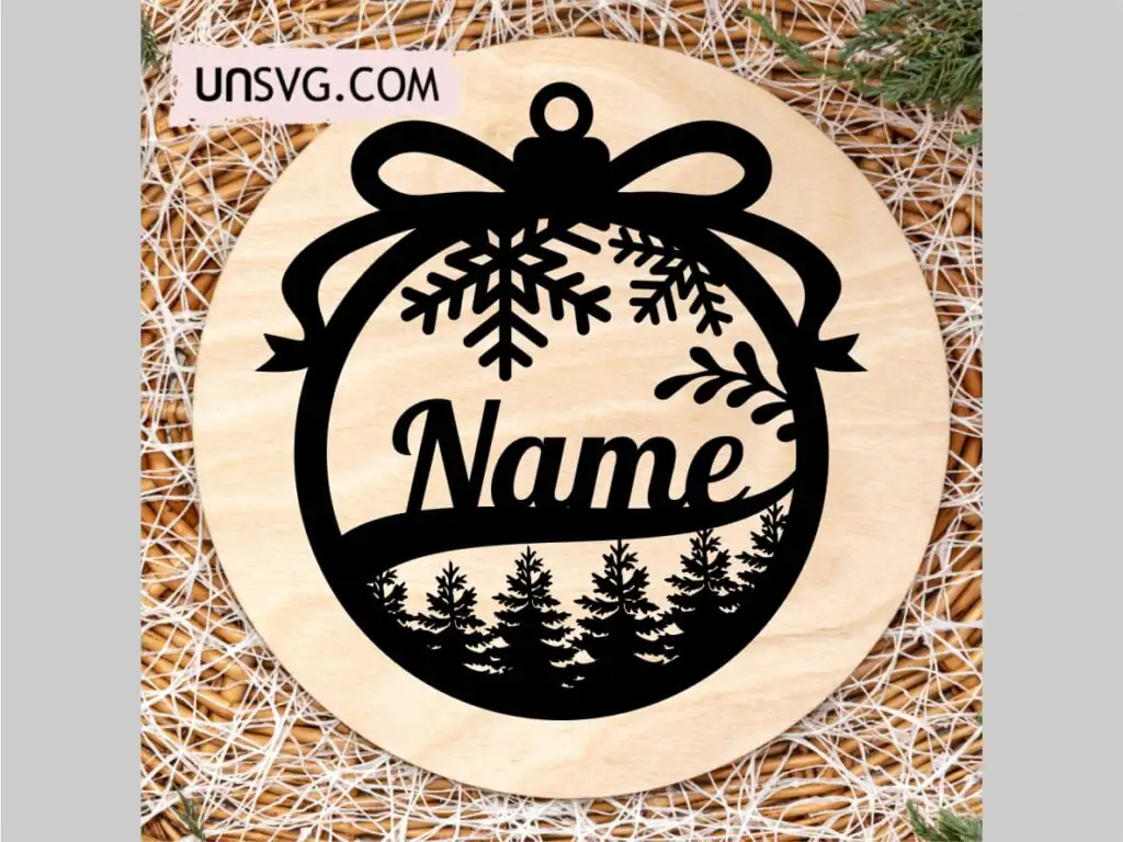 Christmas Ornament Laser Ready SVG Files For Glowforge