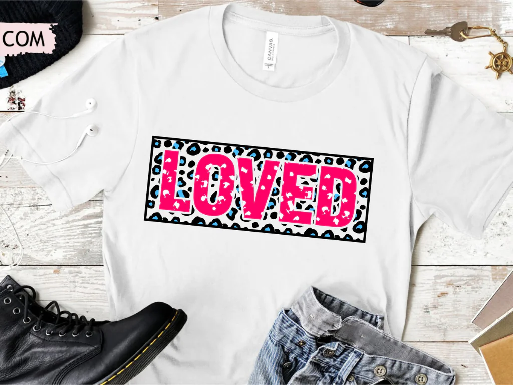 Loved SVG Valentine’s Day Leopard SVG Cut File