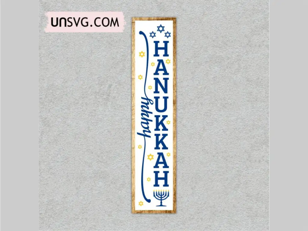 Hanukkah Porch Sign SVG Happy Hanukkah Cut File