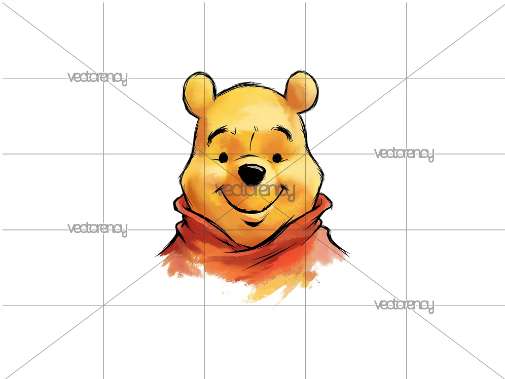 Pooh Watercolor PNG Download