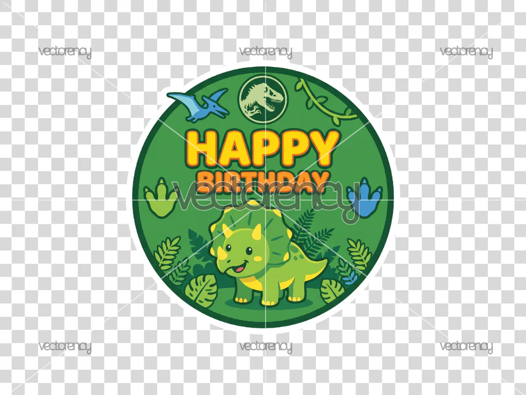 Cute Jurassic World Cake Topper Happy Birthday
