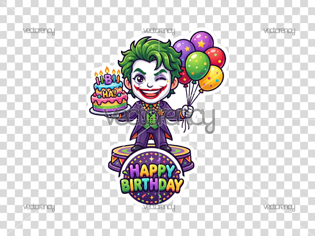 The Joker Cake Topper Printable