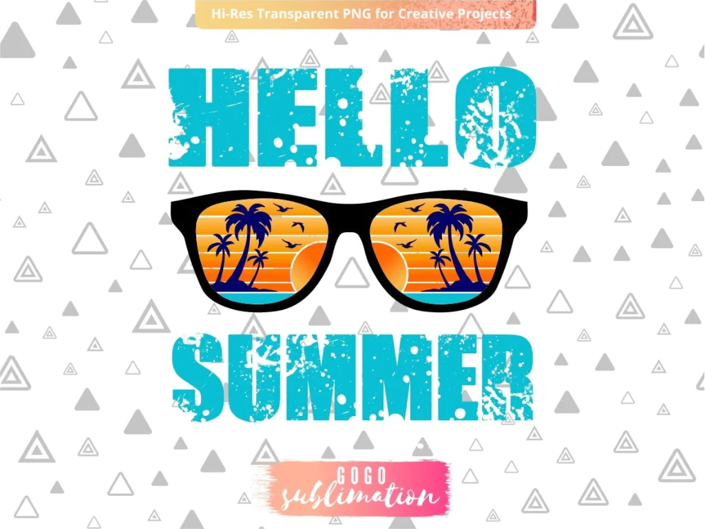 Hello Summer High Heat Screen Print Transfer