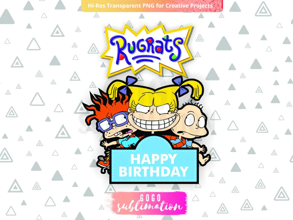 Rugrats Cake Topper Printable Logo Include PNG