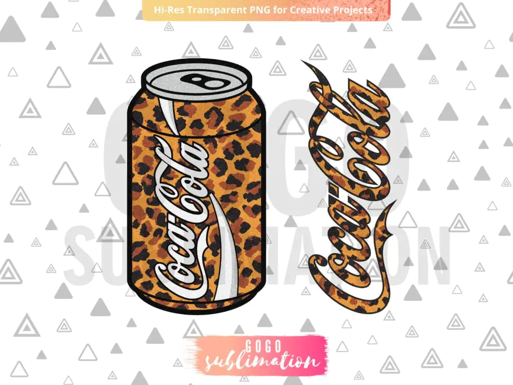 Coca Cola Leopard Sublimation Design PNG