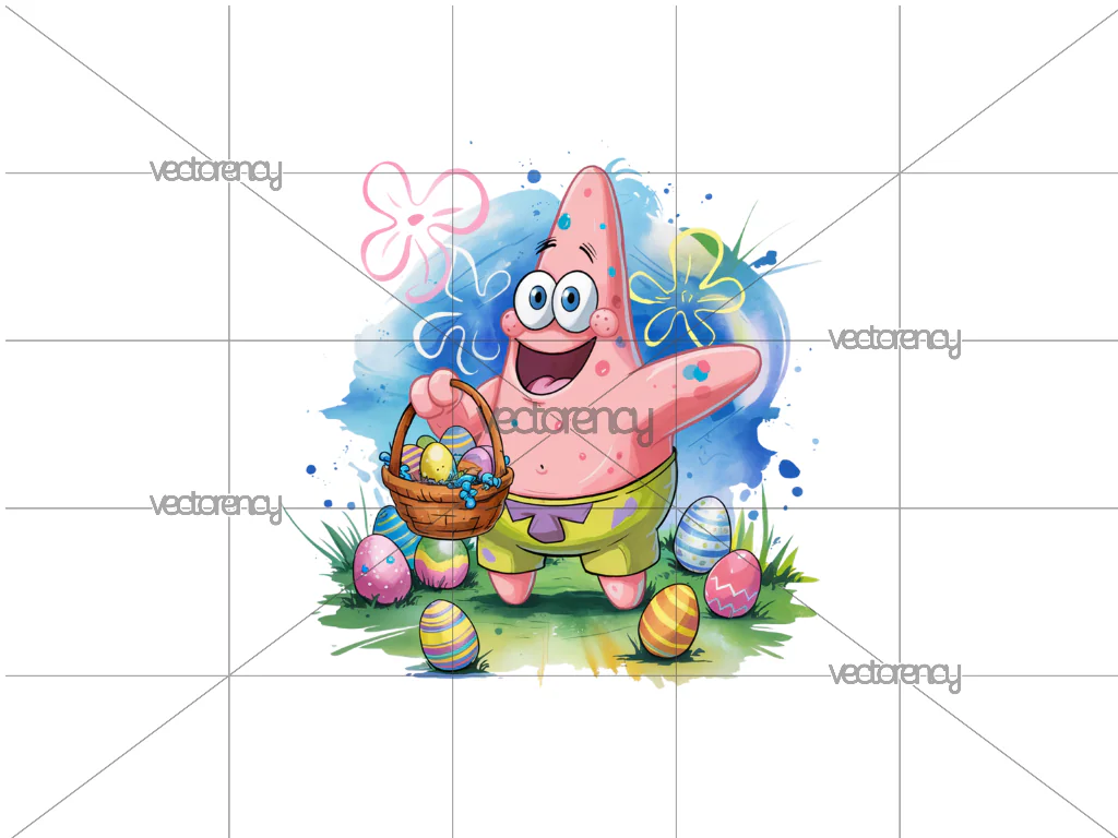 Patrick Star Easter Eggs PNG Transparent Background