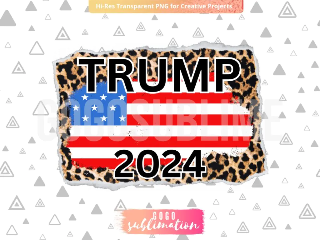 Trump Sublimation Design PNG DTF