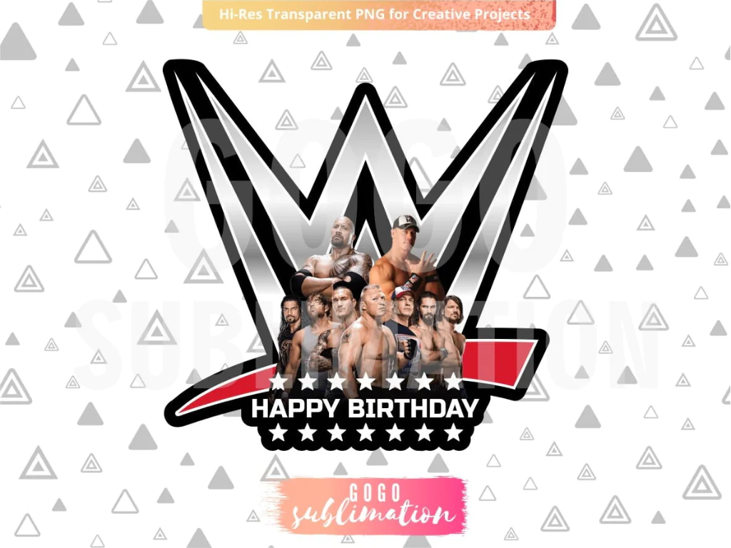 WWE Cake Topper Printable PNG