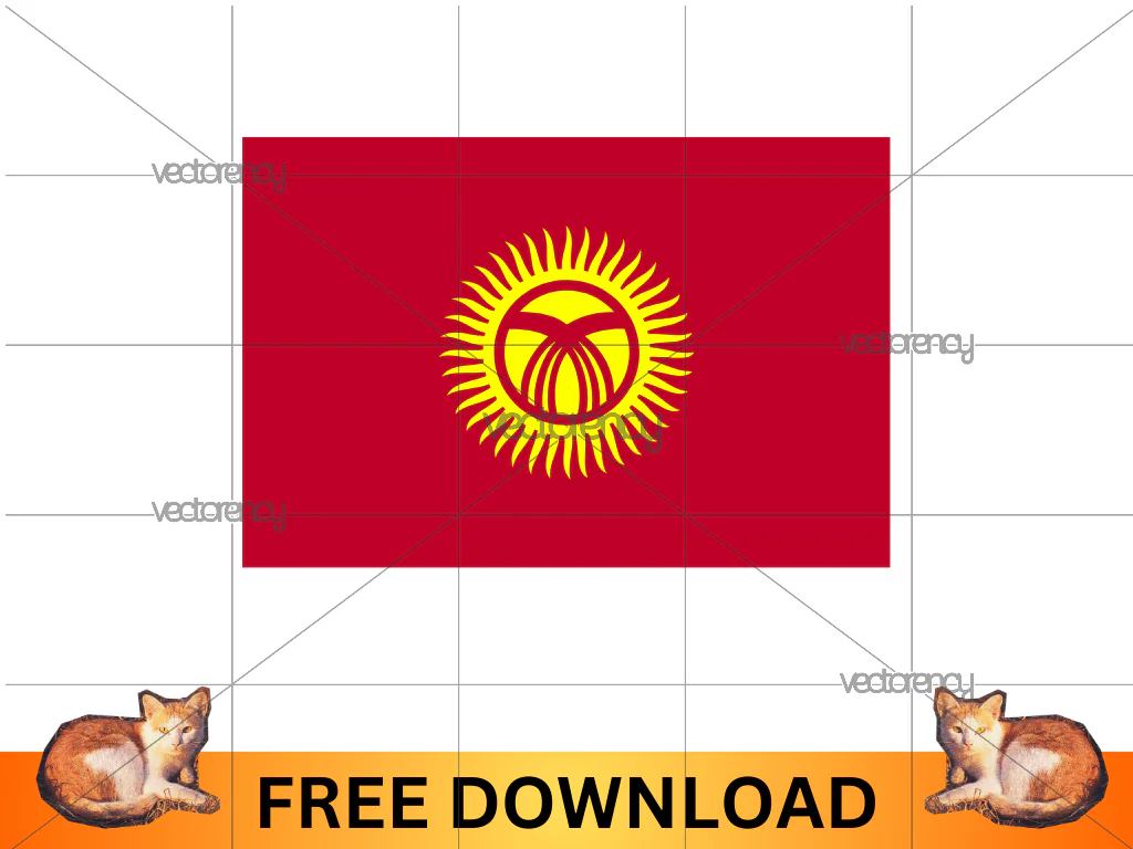 Kyrgyzstan Flag SVG Free