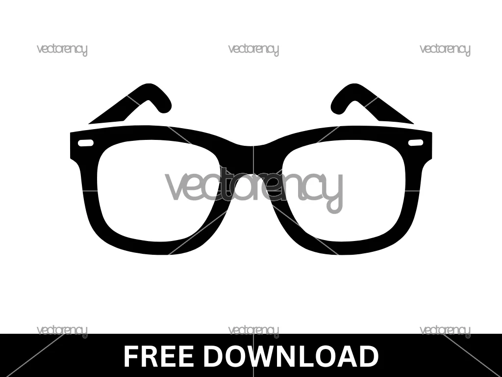 Free SVG Nerd Eyeglasses Vector