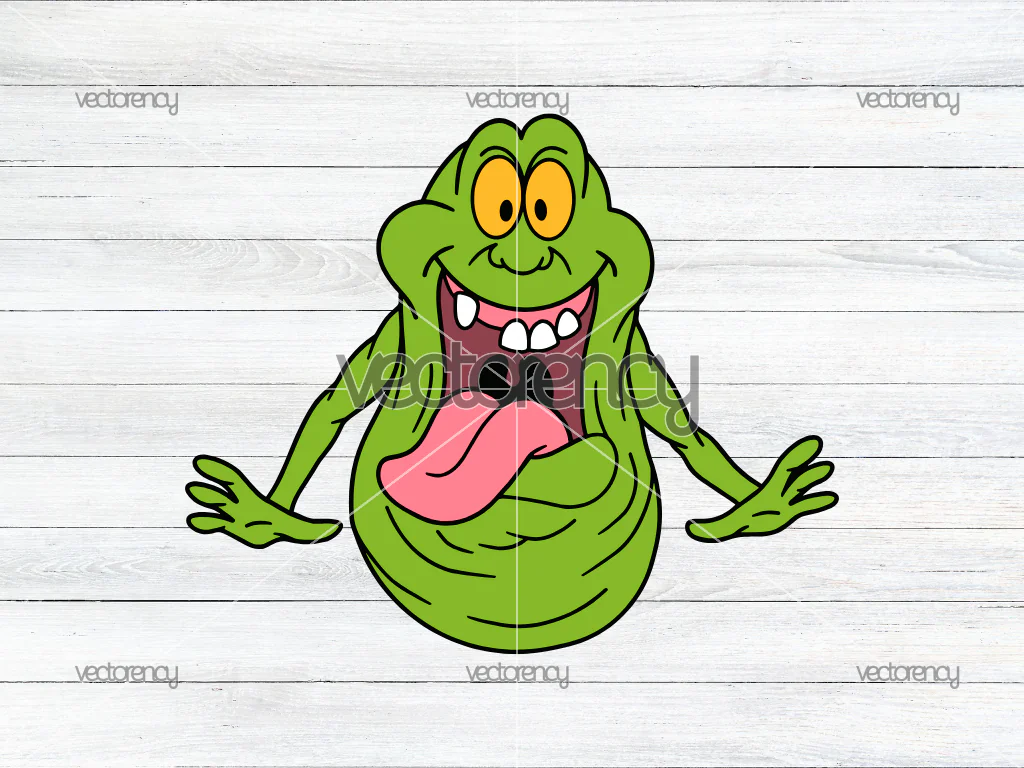 Slimer Ghostbusters SVG Layered Vector