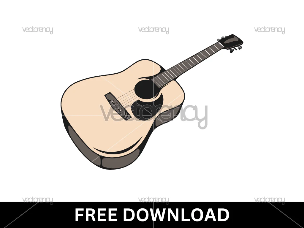 Acoustic Guitar Vector Free