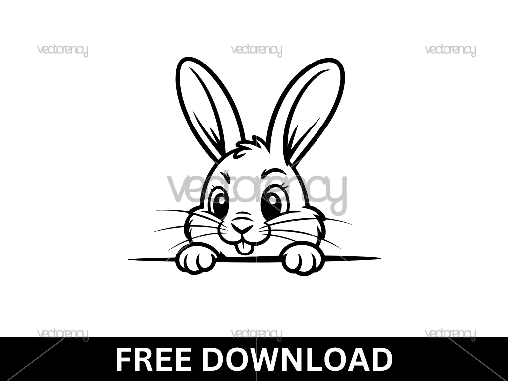Rakish Bunny Free SVG