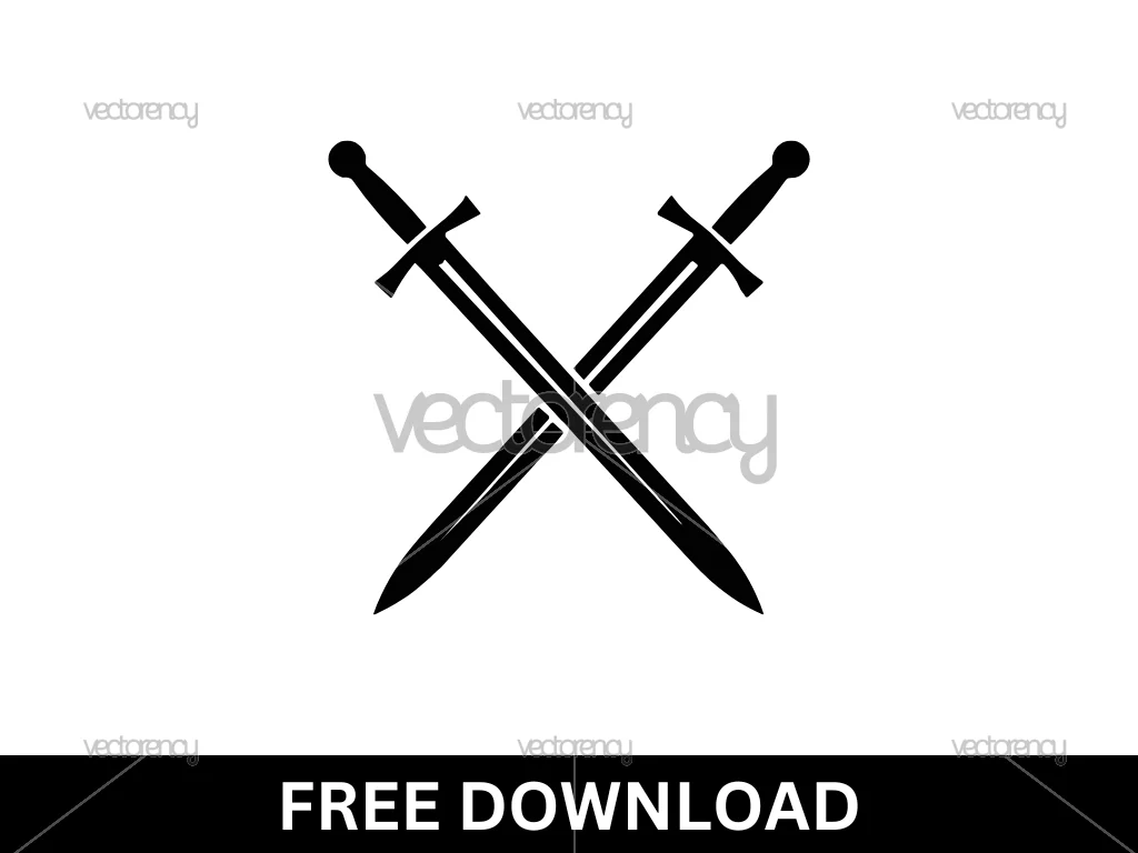 Crossed Swords SVG Free
