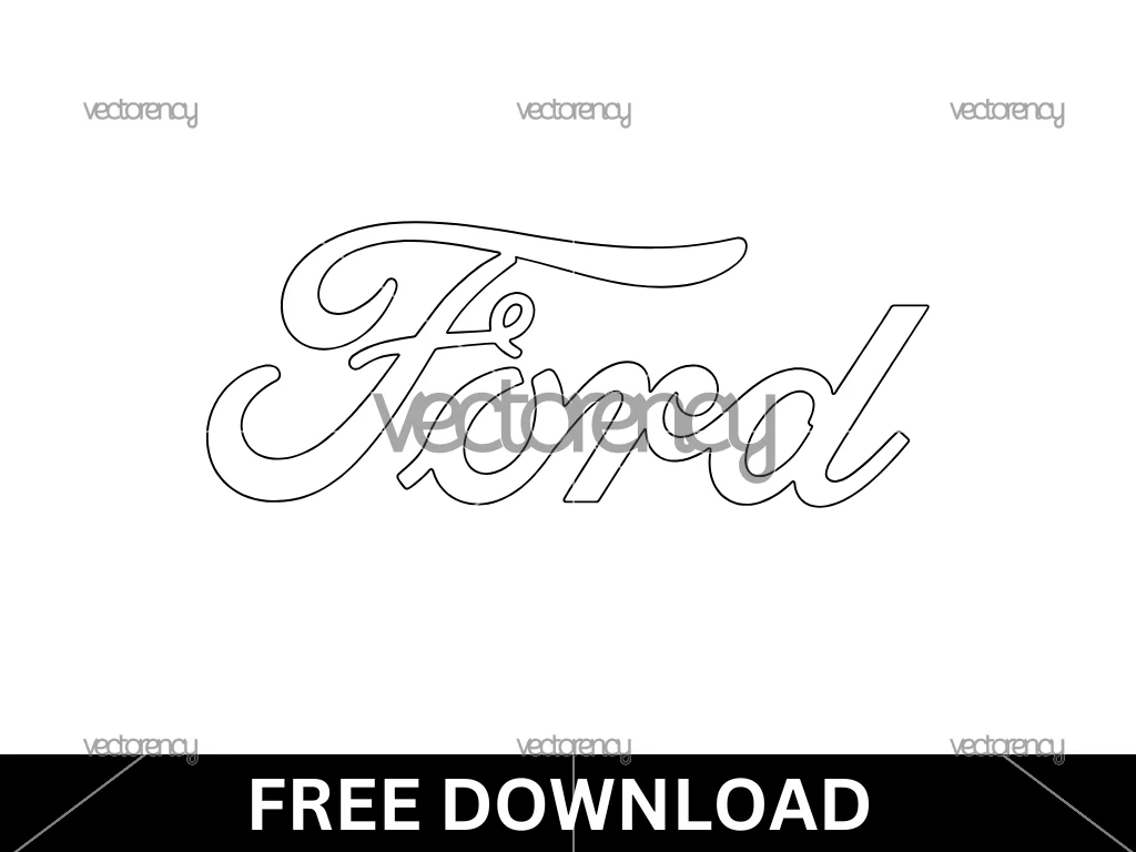 Ford Logo Outline SVG Free