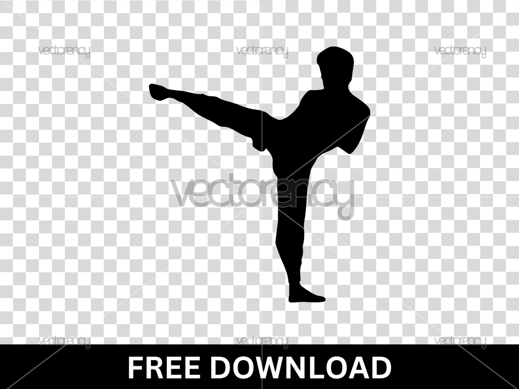 Bruce Lee SVG Silhouette Free Download