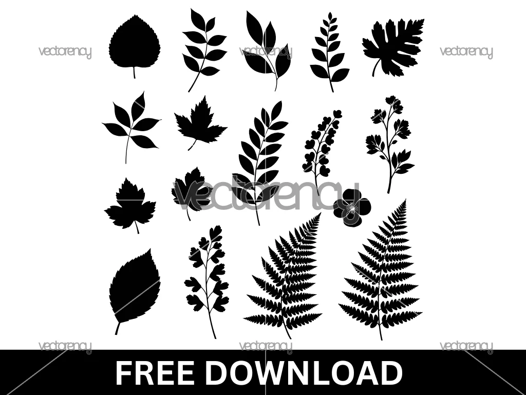Botanical Leaf SVG Cut File Free Download