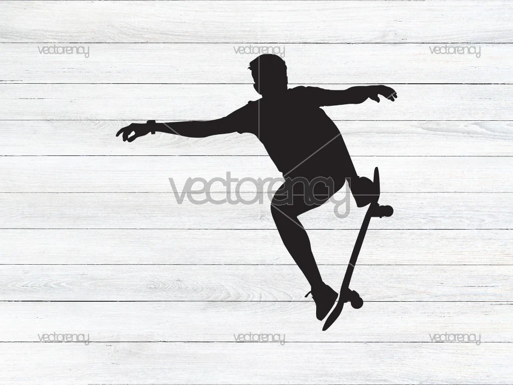Skateboard Silhouette SVG Street Art