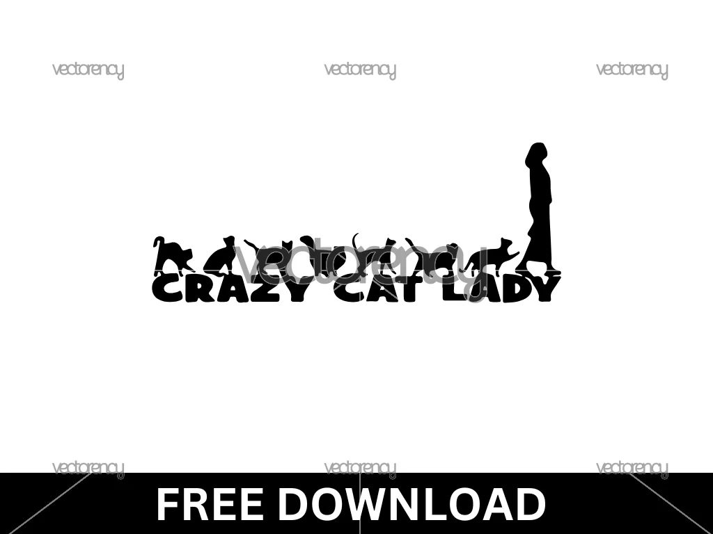 Free Cat Lady SVG for Cricut