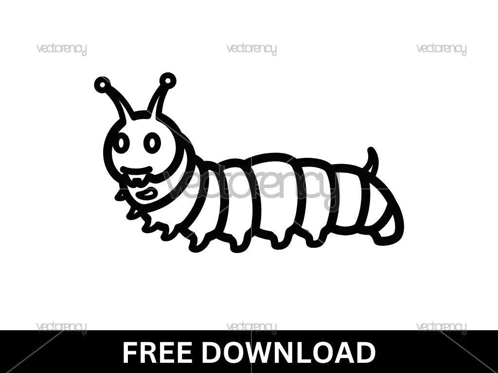 Caterpillar SVG Free Outline