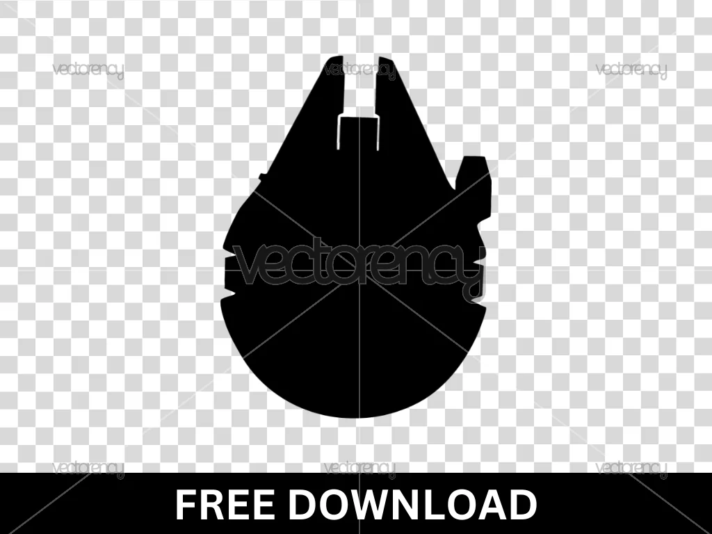 Black Millennium Falcon PNG – Free Star Wars Spaceship Clipart Download