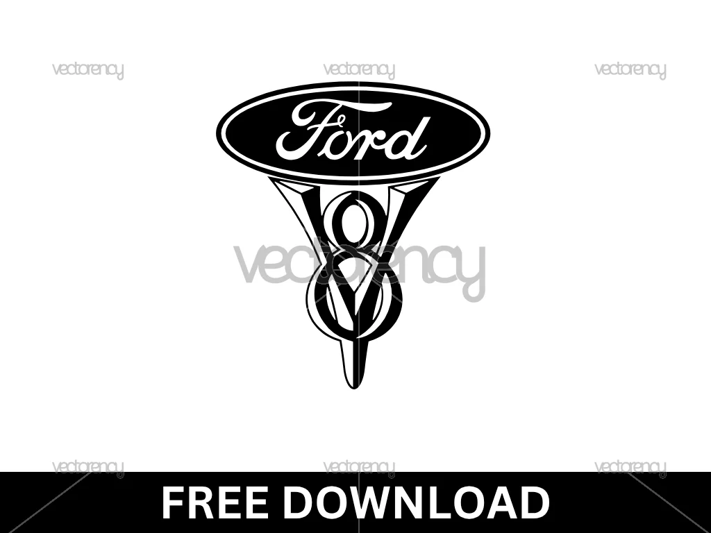 Ford V8 Logo SVG Free