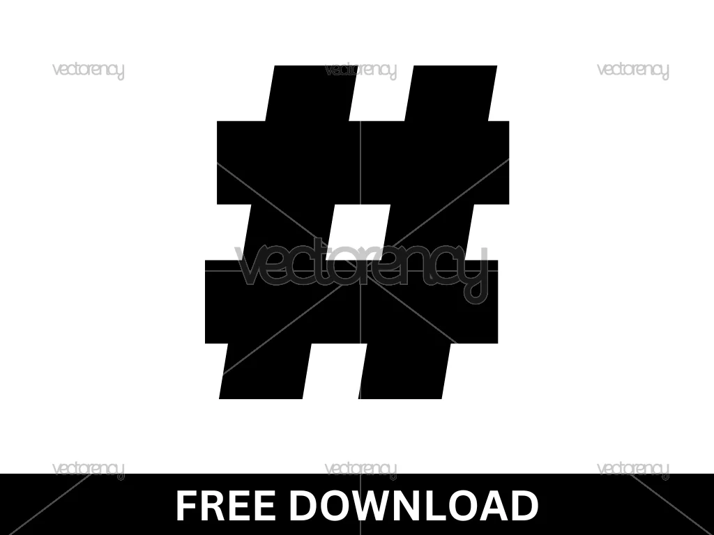 Hashtag SVG Symbol for Cricut Free