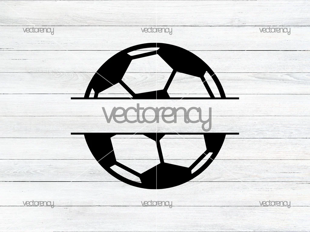 Soccer Ball Monogram SVG Cut File