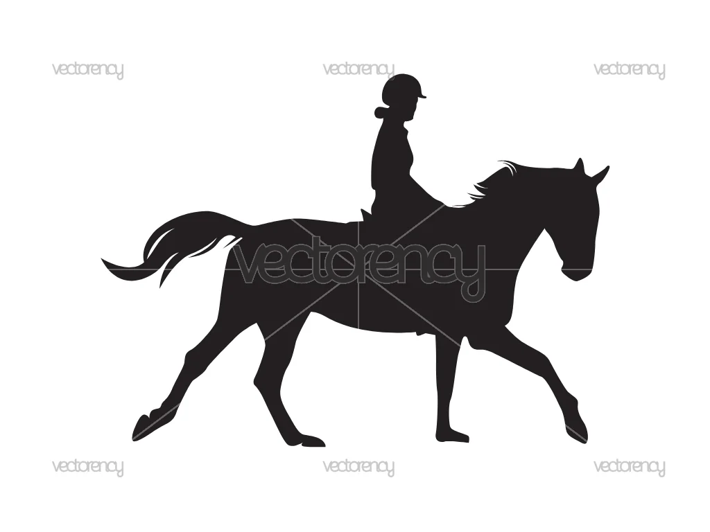 Horse Ridding Silhouette SVG Clipart
