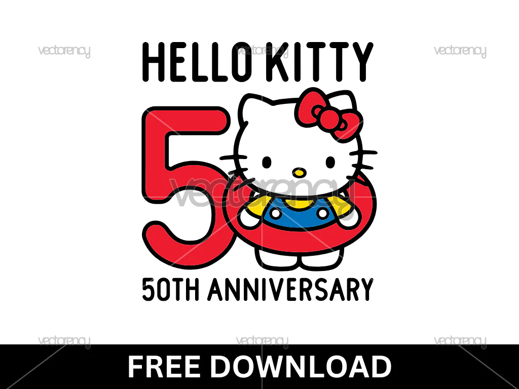 Free Hello Kitty 50th Anniversary Vector
