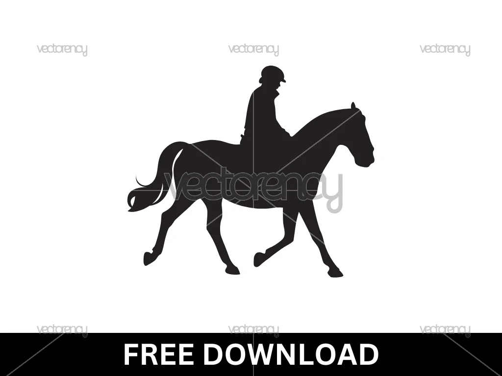 Horse Silhouette Clipart Black and White Free