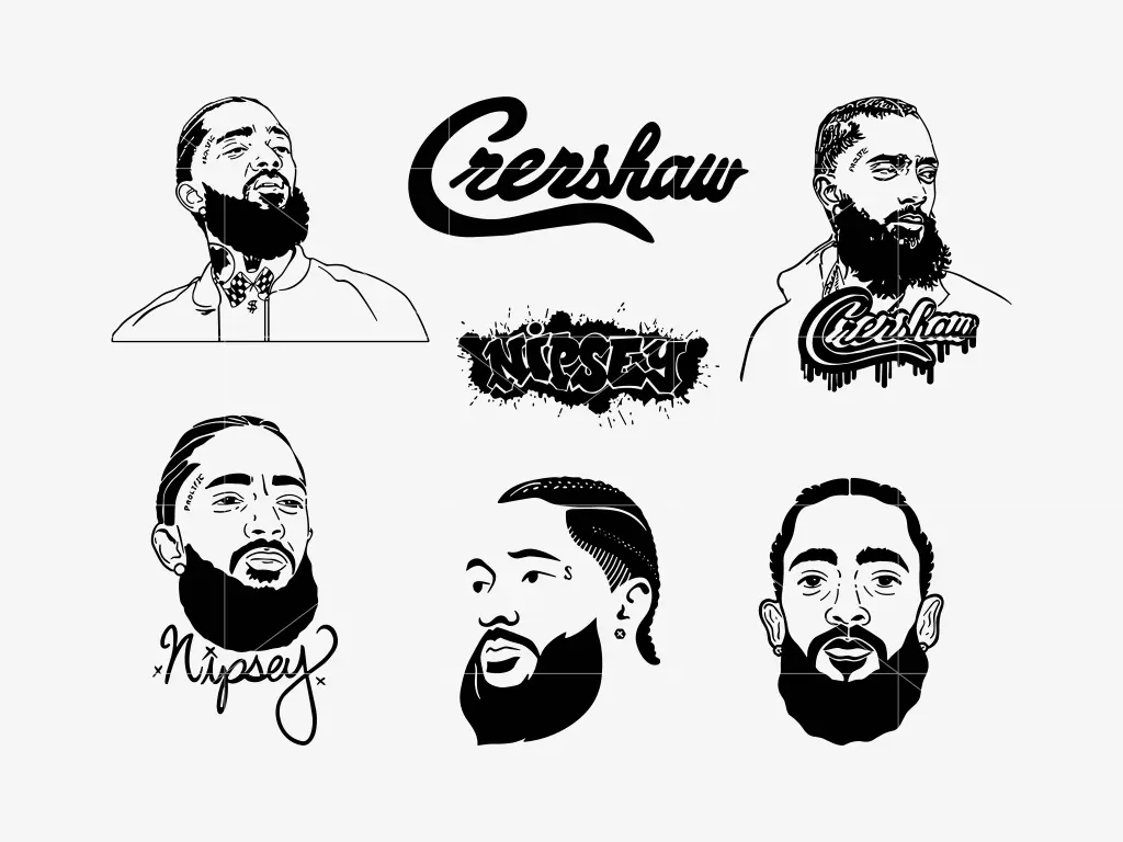 Nipsey Hussle SVG, PNG, and EPS Vector Files