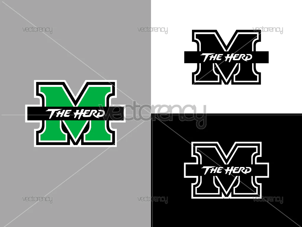Marshall University Logo The Herd NCAA Vector PNG SVG