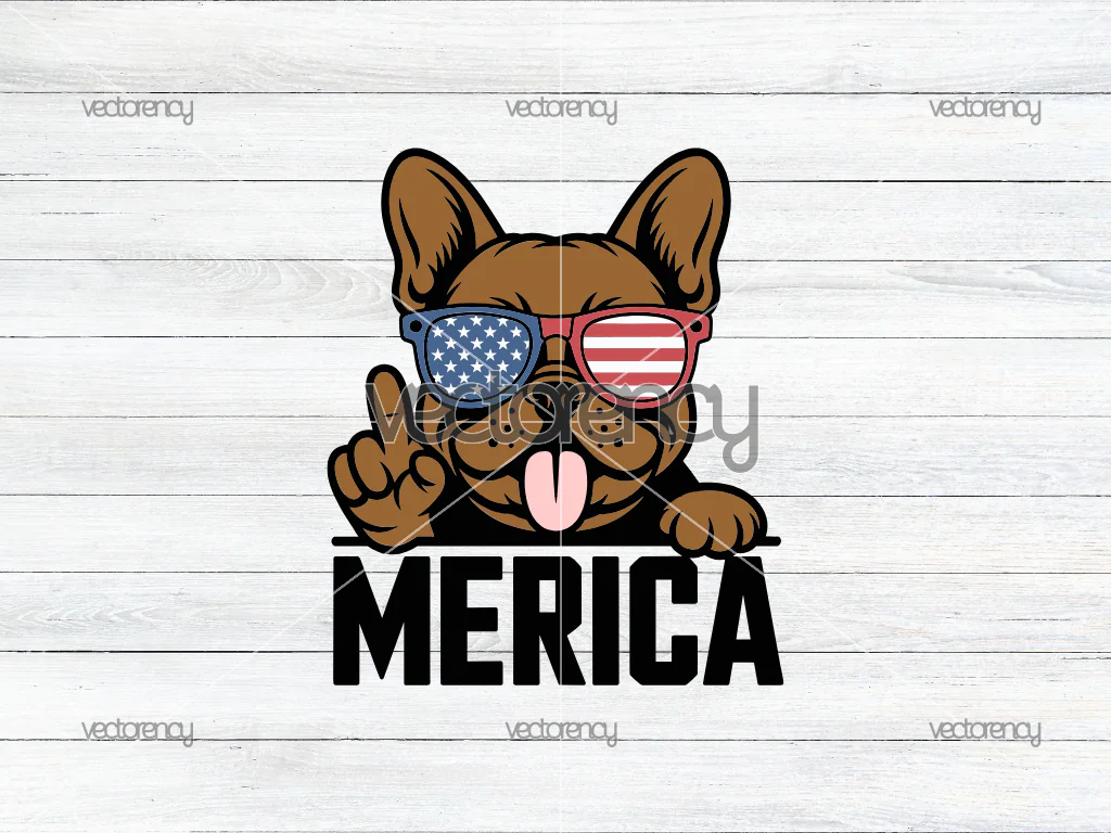 French Bulldog Merica American Image SVG PNG HD