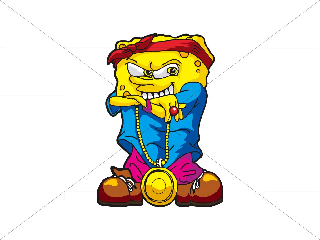 SpongeBob as Rapper Vector PNG HD