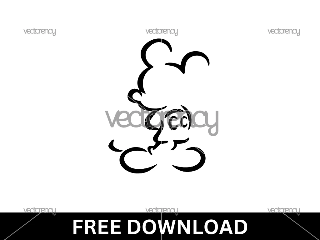 Mickey Mouse Outline Cut File