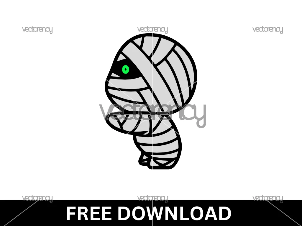 Cute Little Mummy Free Halloween SVG