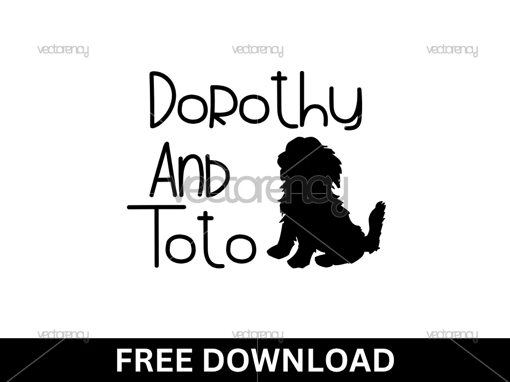 Dorothy and Toto Silhouette SVG Free