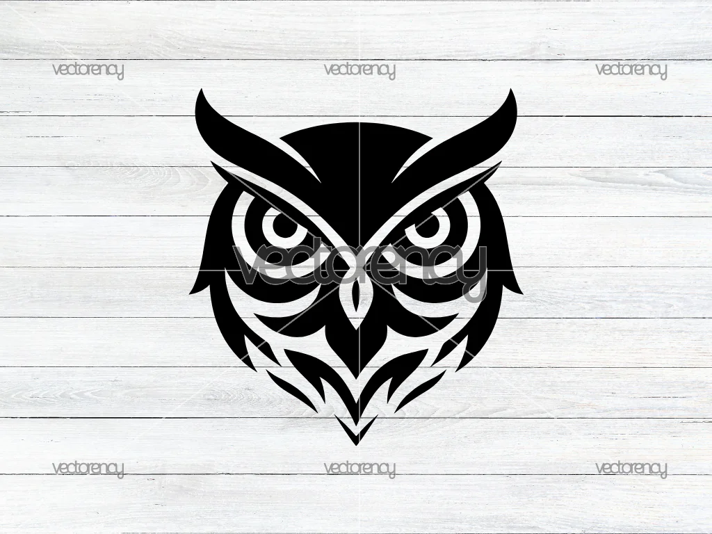 Owl Head SVG Clipart Instant Download