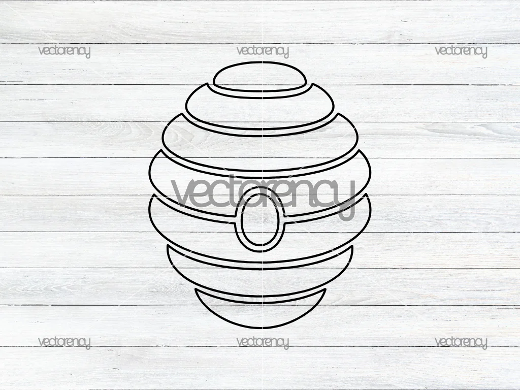 Bee Hive Outline SVG
