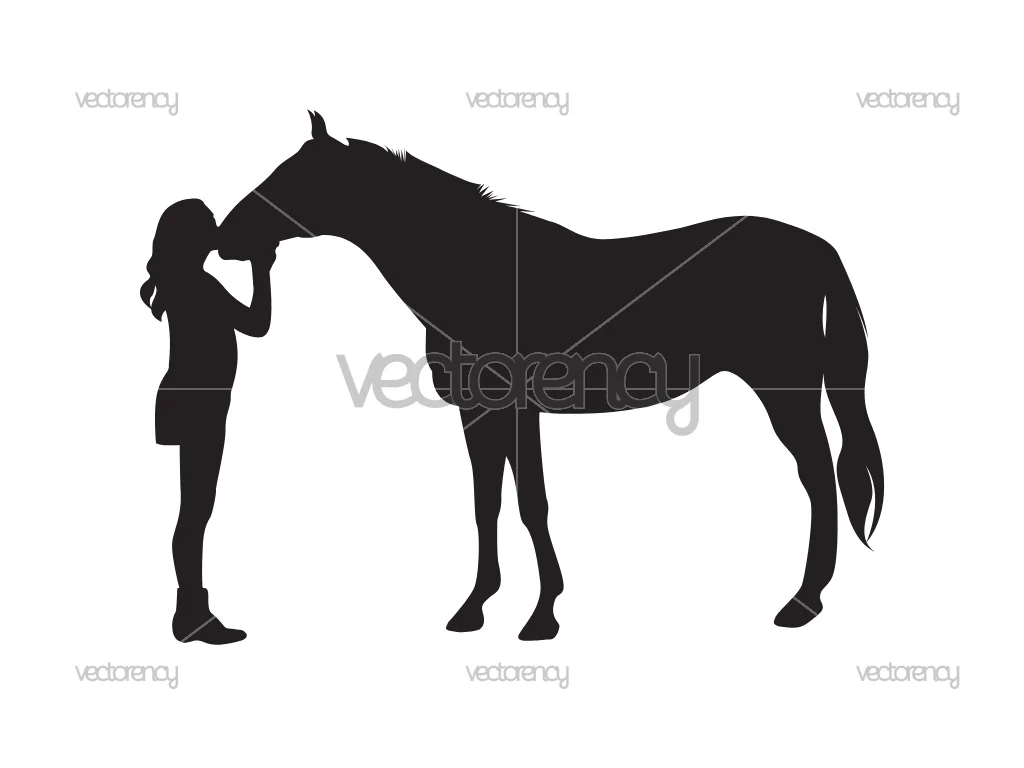Women with Horse Silhouette SVG