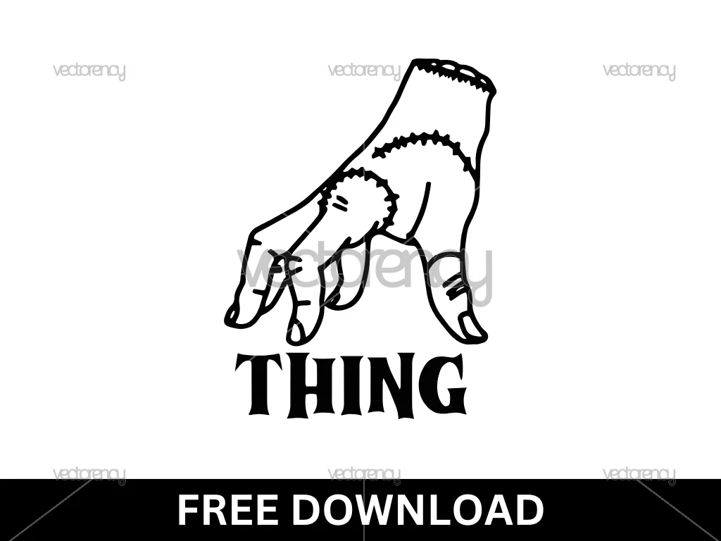Wednesday Addams The Things Free SVG