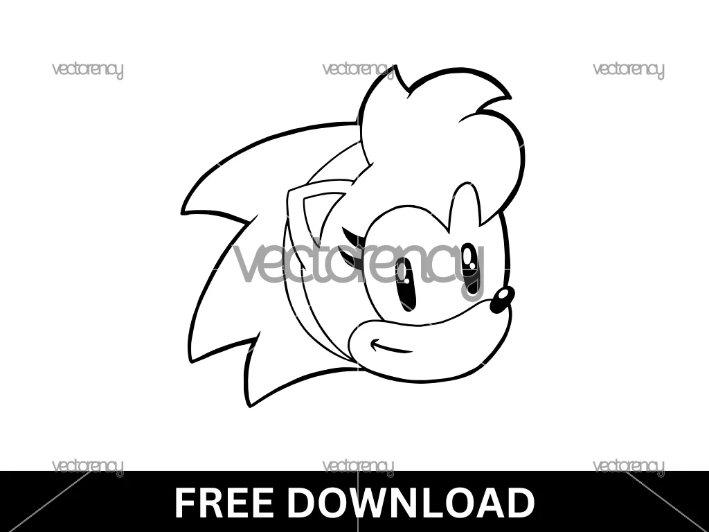 Amy Rose SVG Sonic Free Vector