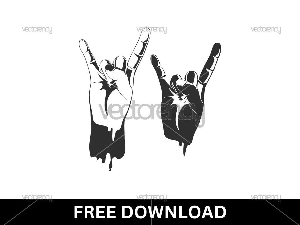 Rock Sign Hand Free Vector