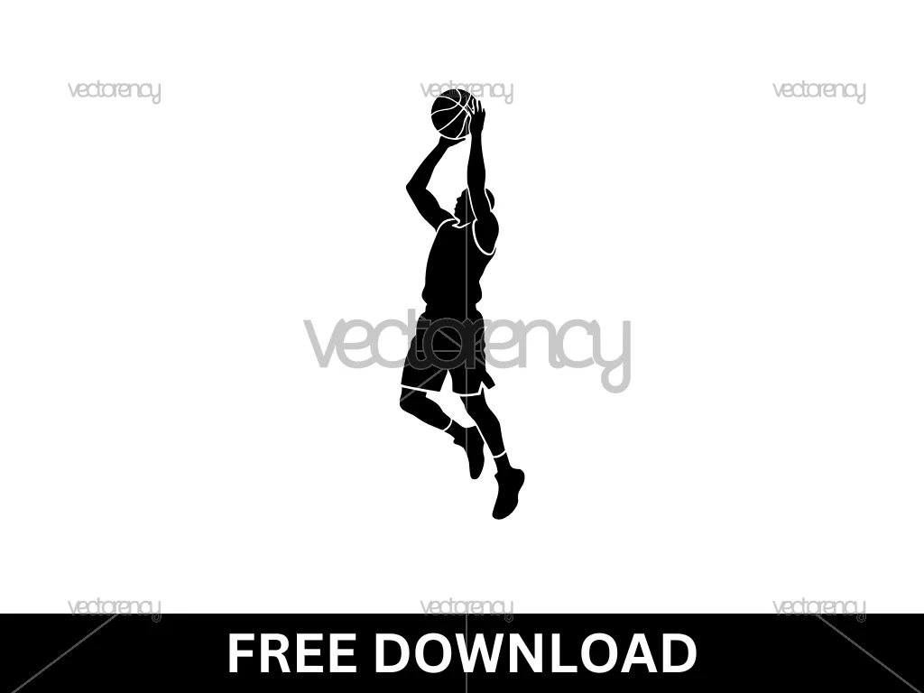 Basketball Player SVG Silhouette Free Download Cricut