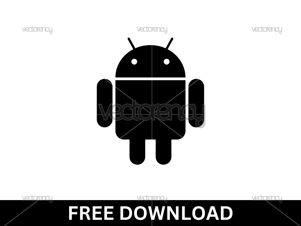 Black Android SVG Free